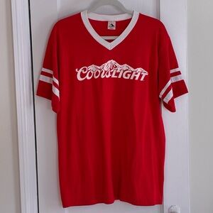 Vintage Coors Light V-Neck Jersey Tee